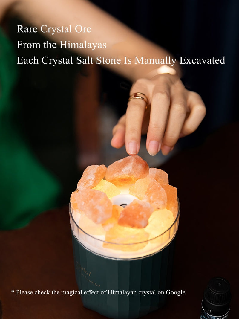 Portable Crystal Aromatherapy Humidifier USB Wireless Aroma Essential Oil Diffuser Air Humidificador with Atmosphere Lamp Home