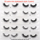 Visofree 30/40/100 Pairs Lashes Bulk Mink Eyelashes 3D Mink False Eyelashes 100% Cruelty-free Dramatic Eyelashes 25mm 5D Lashes