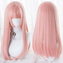 SHANGKE Synthetische Rot Schwarz Blond Weiß Lolita Perücken Für Frauen Lange Gerade Perücke Mit Pony Genshin Impact Cosplay Perücke
