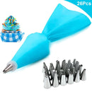 8/26pcs/set Silicone Pastry Bag Kitchen Accessories DIY Icing Piping Cream Pastry Bag With 6 Nozzle Sets Cake Decorating Tools