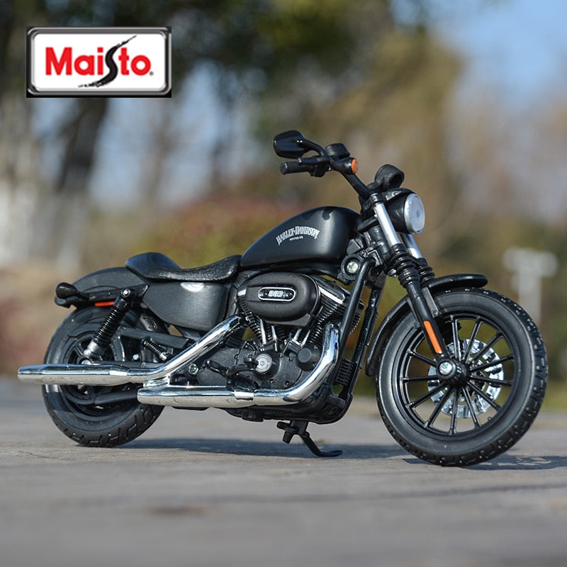 Maisto 1:12 Harley Davidson 2014 Sportster Iron 883 vehículos fundidos a presión coleccionables pasatiempos juguetes modelo de motocicleta