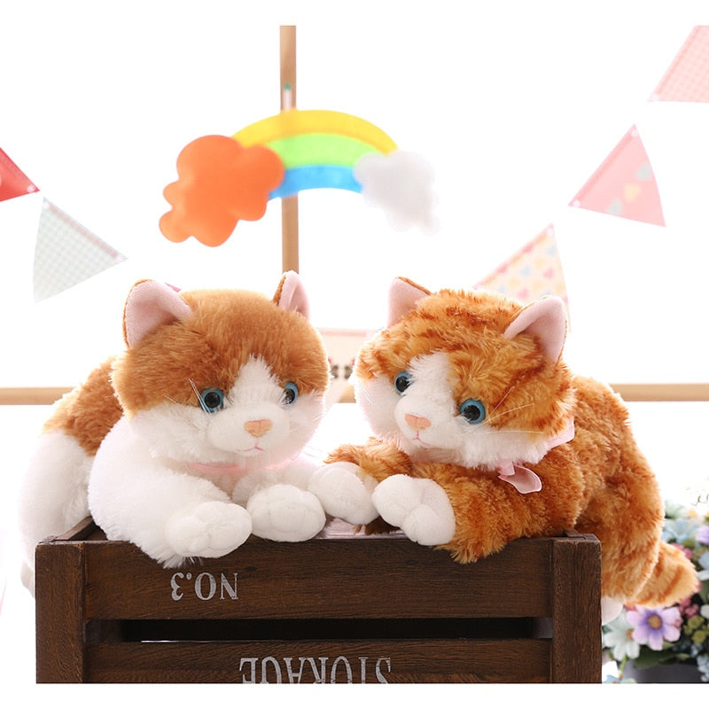 New cute plush cat white black soft stuffed plush toy animal gift for children boy girl toy gift 35-40cm