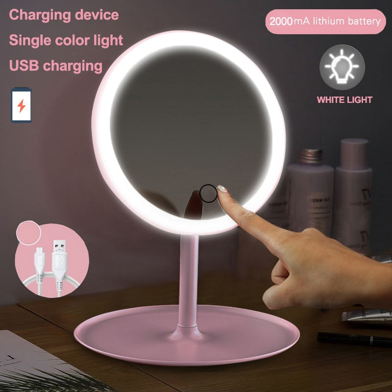 Makeup Mirror Led Touch Screen Mirror Standing Mirrors Table Mirrors Vanity Miroir Cosmetic Mirror with Lights Make up Miroir