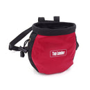 Bolsa de tiza para escalada en roca con cinturón y bolsillo con cremallera para Fitness GYM Levantamiento de pesas Caza Boulder Magnesia Saco Color negro
