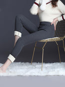 CHRLEISURE Women Winter Plus Velvet Stretch Leggings High Waist Warm Leggings Women Lamb Cashmere thick Winter Leggings