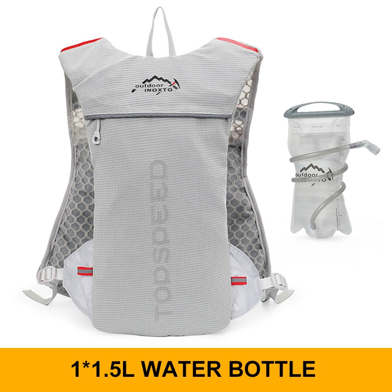 Trail Running-5L Ultralight backpack, hydration jogging vest, Marathon, bicycle, water bottle 250ml 500ml