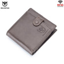 BULLCAPTAIN Genuine Leather Men's Wallet Coin Purse Small Wallet Retro Short Wallet British Casual Multifunction Wallet