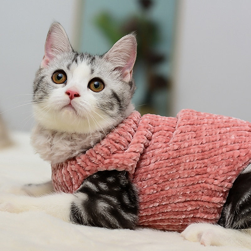 [MPK Store]Hairless cat sphinx cat clothes handmade sweater warm vest autumn and winter