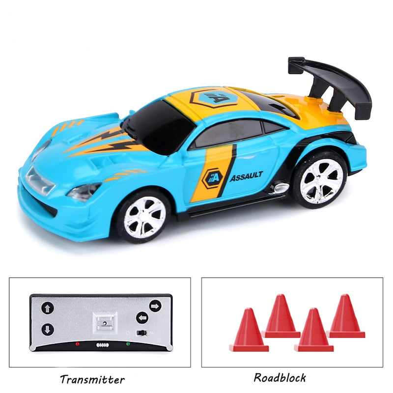 1:58 Remote Control MINI RC Car Battery Operated Racing Car PVC Cans Pack Machine Drift-Buggy Bluetooth radio Controlled Toy Kid