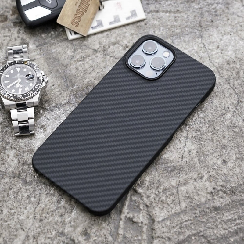 YMW 0.7mm Carbon Case for iPhone 12 Pro Max 12Pro mini Ultra-thin Aramid Fiber Business Cover for iPhone 11 Pro Max Shell