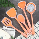 5pcs Silicone Kitchenware Non-stick Cookwarre Cooking Tool Spatula Ladle  Shovel Spoon Soup Kitchen Utensils Set кухонная посуда