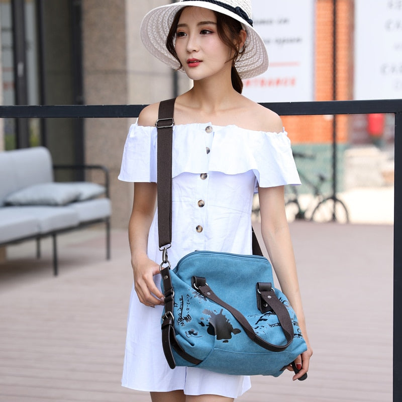 Female Handbag Women Crossbody Bags Large Thicken Canvas Casual Tote Messenger Bags Hobo Bolsas Femininas Grandes Shoulder Bag