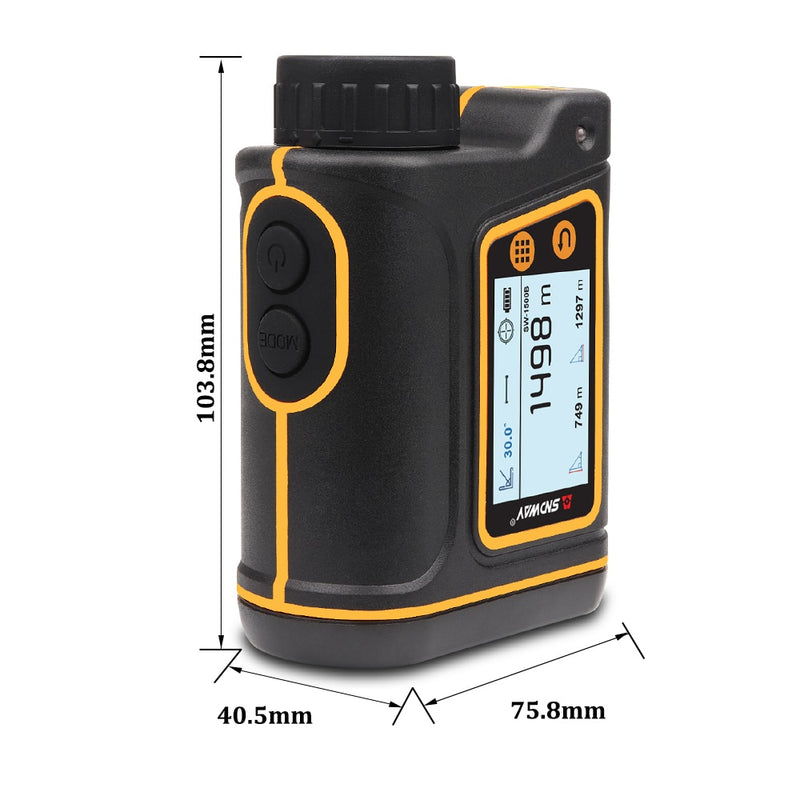 SNDWAY Telescope Laser Range Finder Digital Distance Meter Hunting Monocular Golf Rangefinder LCD Display Roulette Tape Measure