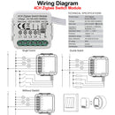 GIRIER Tuya ZigBee 3.0 Switch Module 10A Smart Home DIY Breaker 1 2 3 4 Gang Supports 2 Way Control Works with Alexa Google Home