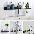 Bathroom Shelves Holder Kitchen Faucet Storage Shelf Wall Mount Shower Storage Rack Decor Shampoo Organizer For Home Improvement