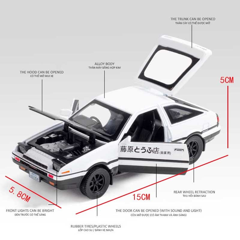 1:28 Toy Car INITIAL D AE86 Metal Toy Alloy Car Diecasts &amp; Toy Vehicles Car Model Miniature Scale Model Car Toys For Children