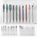 10Pcs/box Quality Nail Drill Bits Electric Cuticle Clean Rotary For Manicure Pedicure Tungsten alloy Grinding Head Sander Tool