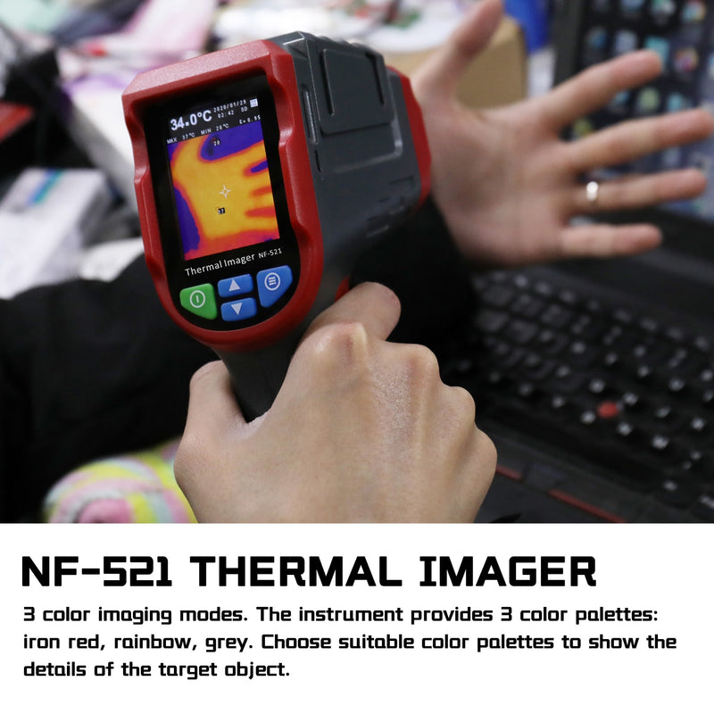 NF-521 Wärmebildkamera Tragbare Infrarot-Wärmebildkamera Digitalanzeige Heizungsdetektor Handtemperaturbildkamera