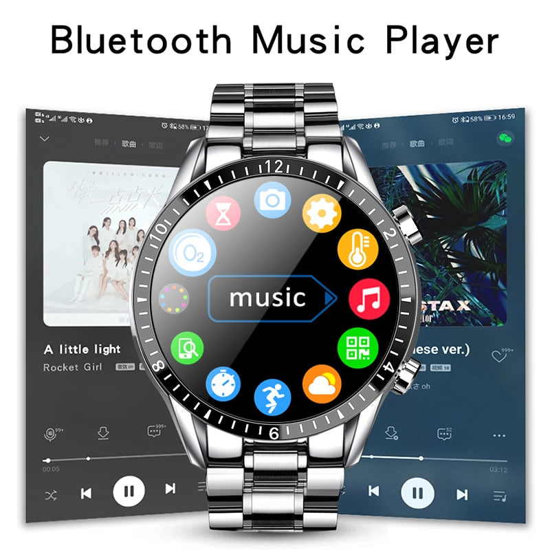 2021 New Smart Watches Men Full Touch Screen Sports Fitness Watch IP67 Waterproof Bluetooth For Android ios smartwatch Mens+box