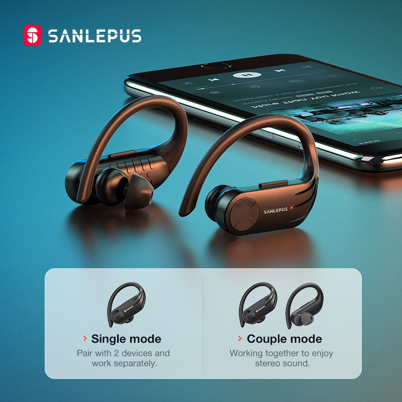 Auriculares Bluetooth SANLEPUS TWS 5,0, auriculares inalámbricos con pantalla Led, auriculares estéreo para Xiaomi, auriculares deportivos para videojuegos