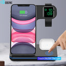 3 in 1 15W Fast Wireless Charger Dock Stand for iPhone 13 12 11 XS XR X 8 Apple Watch iWatch 7 6 Airpods Pro Qi Charging Station
