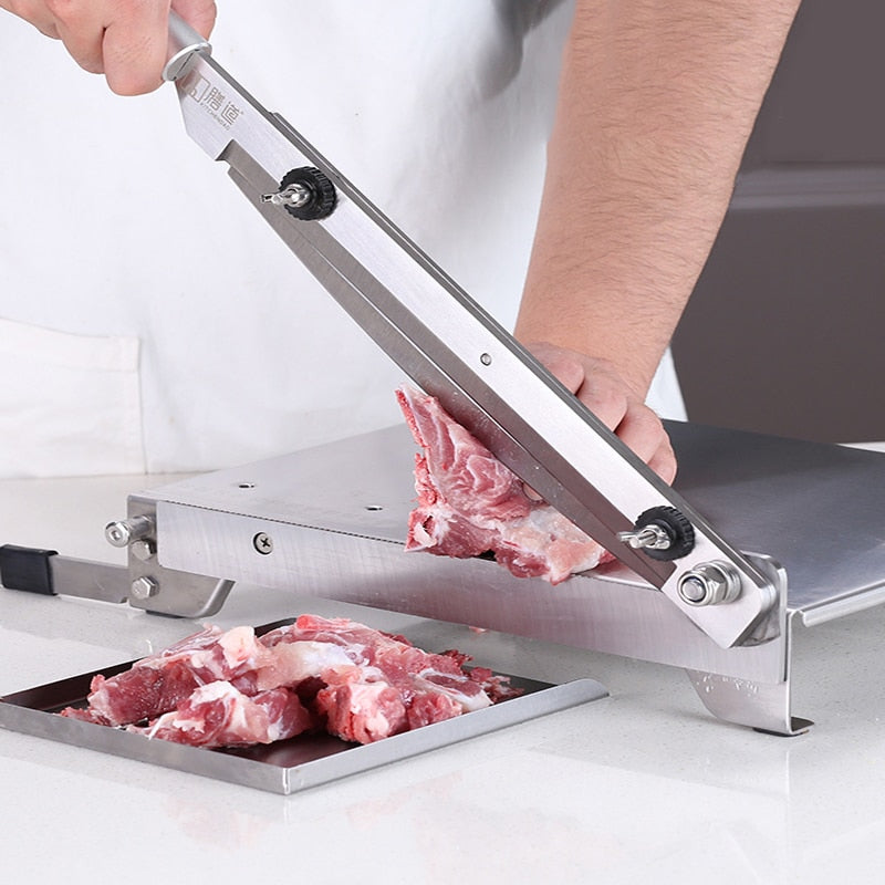 13.5 Inch Bone Cutting Machine Stainless Steel Bone Cutter Machine Chicken Fish Meat Slicer for Home Commercial