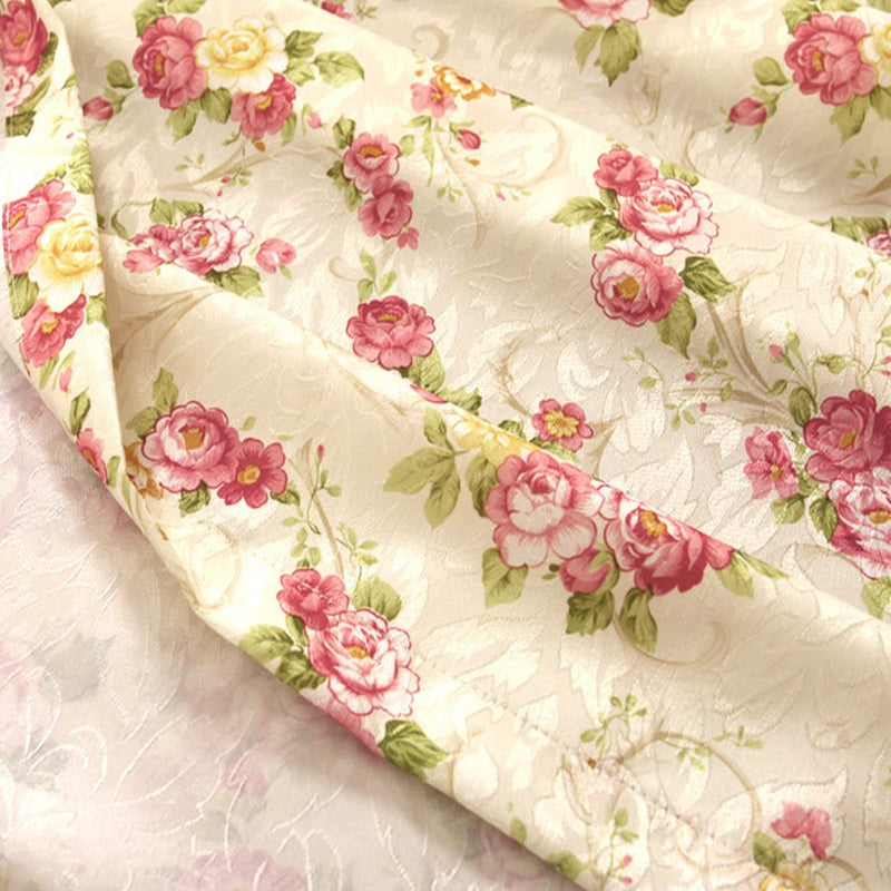 Cretonne Recommended New Flower Curtains Living Bedroom Korean Garden marriage room in Small Girl