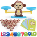 Montessori Math Match Game Board Toys Monkey Puppy Balancing Scale Number Balance Games Baby Learning Toy Animal Action Figures