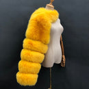 Fur Sleeve Women Fashion Luxury Real Fox Fur Coat Single Sleeve New Arrival