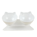 Non-Slip Cat Bowl Transparent Durable Pet Double Bowls With Raised Stand For Cats Dog Food Feeder Drink Water Bowl Pets Supplies