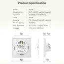 Wifi Wall Touch Switch EU No Neutral Wire Required Smart Light Switch 1 2 3 Gang 220V Tuya Smart Home Support Alexa Google Home