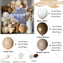 Retro Coffee Matte White Balloons Garland Arch Kit Boho Hochzeit Dekoration Geschlecht offenbaren Geburtstag Baby Shower Decor Zubehör