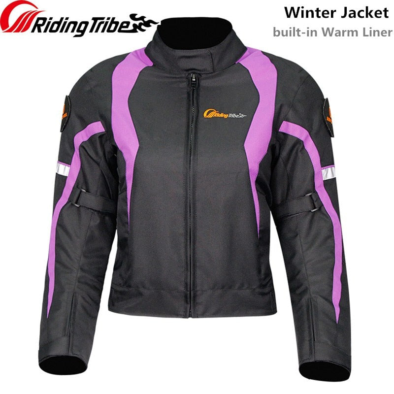 Women Motorcycle Jacket Riding Protective Armor Coat Summer Winter Waterproof Warm Lady Girl Clothing Anti-collision Wear JK-52