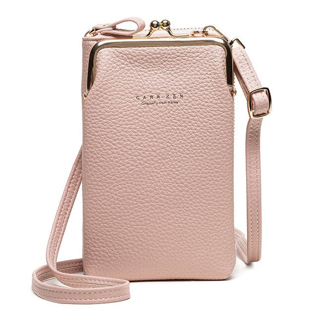 Buylor Women's Phone Crossbody Bags Girls PU Leather Large Capacity Portable Shoulder Bag Brand Ladies Purse Fashion Handbag