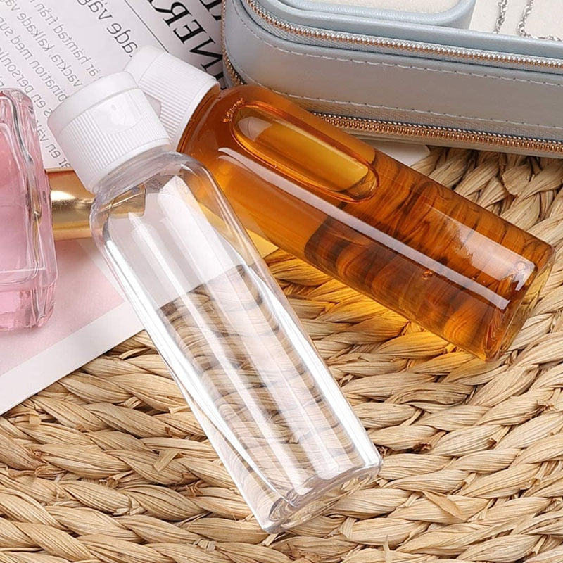 20Pcs 10/20/30/50/60/100/120ml Plastic Shampoo Bottles Empty Vail for Travel Container Cosmetics Lotion