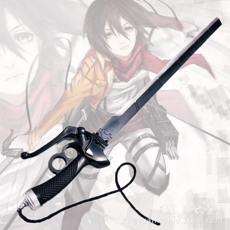 Two styles Attack On Titan Mikasa Ackerman sword cosplay RivaMika LeviMika sword Movie simulation weapon Prop