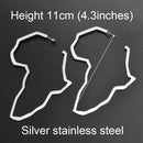 Anniyo African Map Big Earrings Exaggerate Larger Earring Stud Africa Ornaments Traditional Ethnic Hyperbole Jewelry