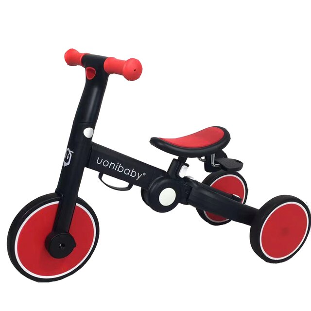 Uonibaby 4  into 1 Children Bicycle Tricycle Two Wheel Bike Baby Balance Bike Kids Scooter Baby Stroller for 1-6 Years Old