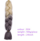 Black Star Hair Ombre Jumbo Braiding Hair Extensions 24 Inch Twist Braids Synthetic Hair Fiber for Twist Braiding for Women