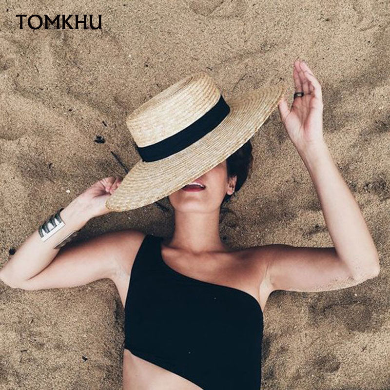 2020 Summer Women Wide Brim Straw Hat Fashion Chapeau Paille Lady Sun Hats Boater Wheat Panama Beach Hats Chapeu Feminino Caps