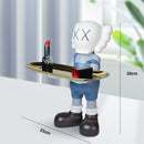 Estatua de oso violento, estatua de oso ordenado con bandeja de Metal, llaves de almacenamiento, dulces, adornos para el hogar Friut, decoración de mesa, decoración de habitación