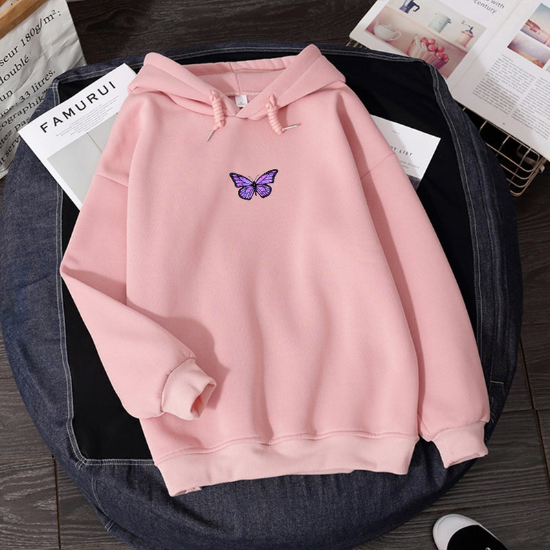 Sudaderas con capucha de mariposa para mujer