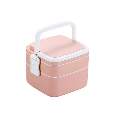 Lunchbox im japanischen Stil für Kinder Auslaufsichere Aufbewahrungsbox für Lebensmittelbehälter Tragbare mehrschichtige süße Bento-Box mit Fach