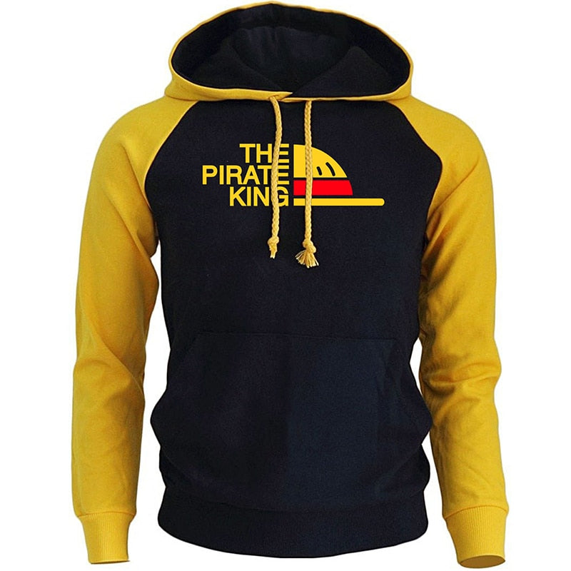 THE PIRATE KING Streetwear Hoodies For Men 2018 Autumn Winter Fleece Sweatshirt Loose  Anime Harajuku Men&