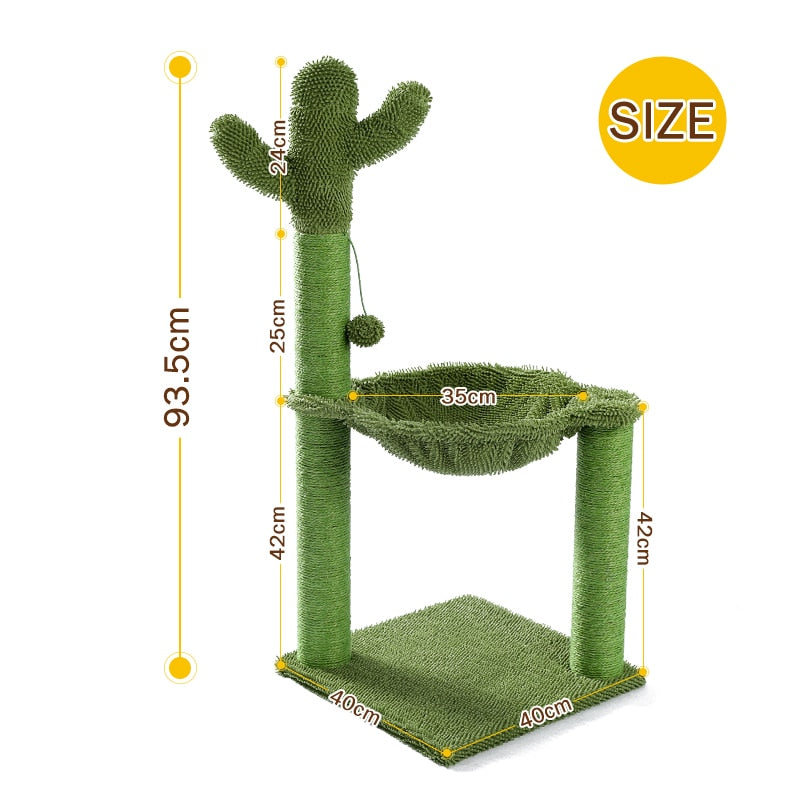 Poste rascador para gatos de Cactus adecuado con cuerda de Sisal, rascador para gatos, Cactus para gatos jóvenes y adultos, marco de escalada