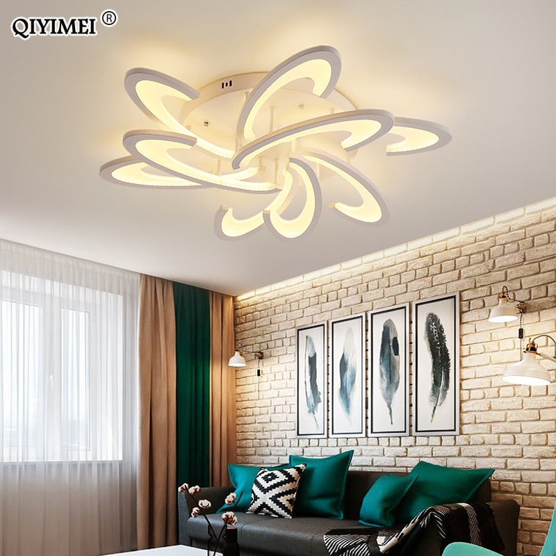 LED-Deckenleuchte mit Fernbedienung und ultradünner Acryl-Lampendecke für Wohnzimmer, Schlafzimmer, Unterputzmontage Lamparas De Techo