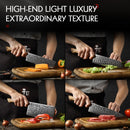 Juego de cuchillos de cocina HEZHEN, 1-7 piezas, cuchillos de acero de Damasco, cuchillo de Chef, accesorios de cocina, cuchillos de Chef profesionales, herramientas de cocina