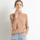 Women Turtleneck Merino Wool Cashmere Sweater Long Sleeves Autumn Winter Sweater Women&