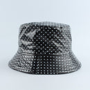Sombrero de cubo Reversible de dos lados con estampado de puntos de cuero 2021, sombrero de pescador impermeable, gorra para el sol, sombreros de pesca para mujeres y hombres