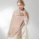 Winter 100% Pure Wool Scarf Women Thicken Shawls and Wraps Echarpe for Ladies Foulard Femme Winter Solid Cashmere Scarves Stoles